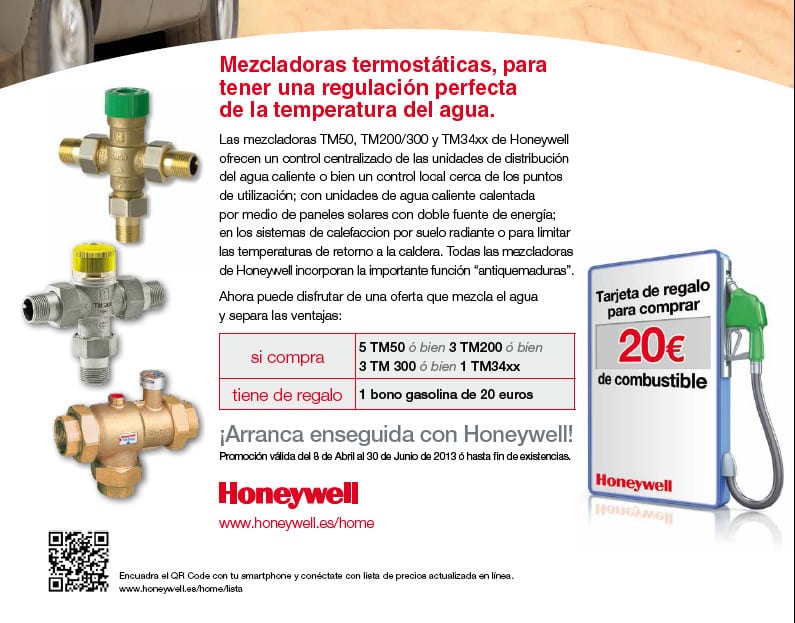 Mezcladoras termostaticsa Honeywell