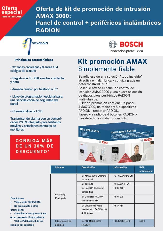 Oferta Kit Amax 3000 Bosch