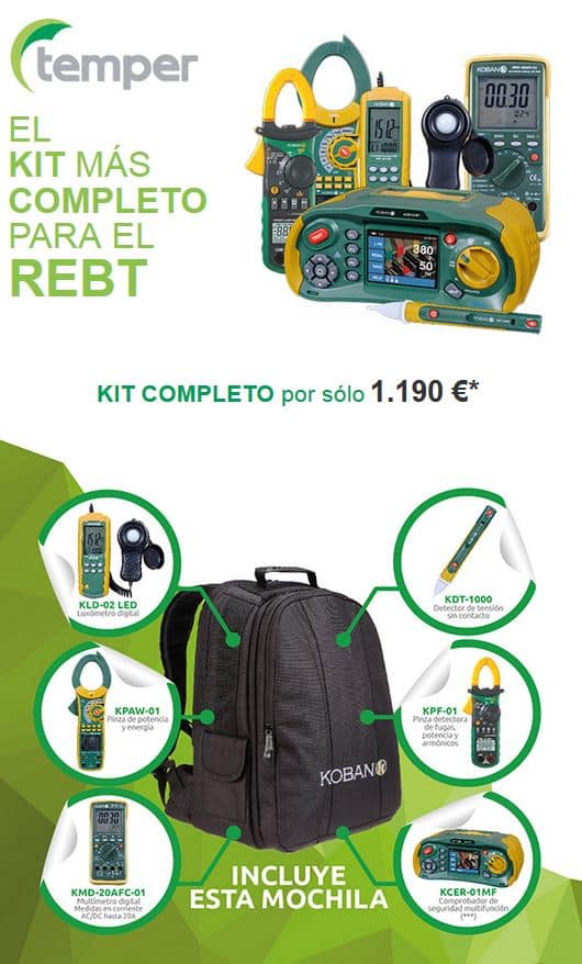 Kit para REBT grupo temper|promociones grupo temper